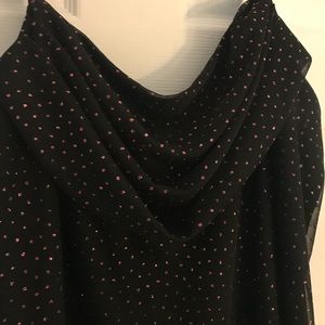 Black and sparkly pink dot cocktail dress!